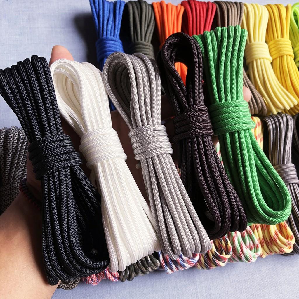 Dây Dù Paracord 550lbs Đường Kính 4mm Rất Tròn, Dùng Dã Ngoại Cắm Trại (10m màu 21-31)