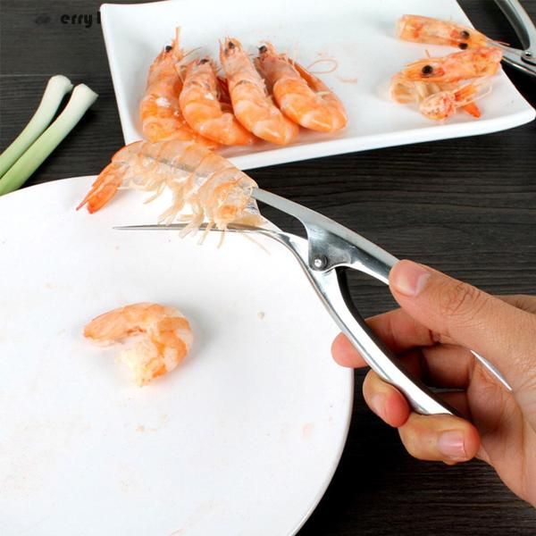Dụng Cụ Lột, Bóc Vỏ Tôm Bằng Thép Không Gỉ 304 Nhanh Chóng Tiện Lợi