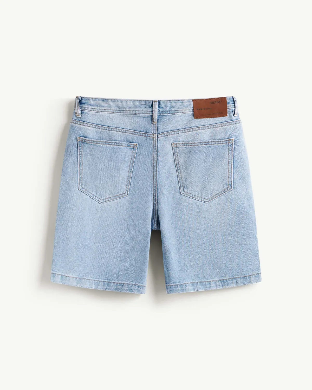 Quần short jean nam màu Xanh nhạt Form Straight - RT 10S25DPS001 | ROUTINE CÀ MAU