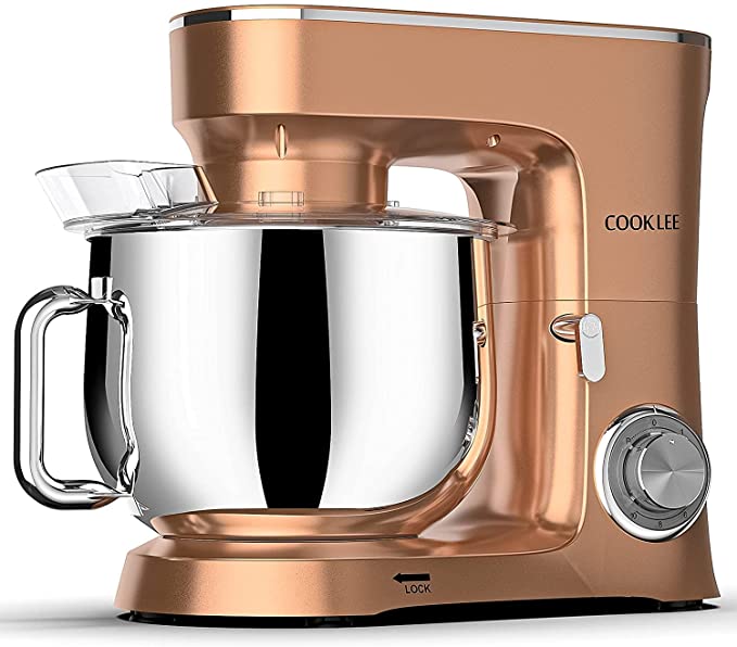 Máy nhào bột Cooklee thố 8L 1500W model SM-1551- trộn được 1,2 kg bột khô - Bánh răng kim loại cao cấp - hàng chính hãng UK, Đức nhập khẩu