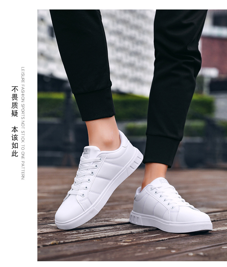 Giày thể thao sneaker nam Sans202 trắng sọc bạc