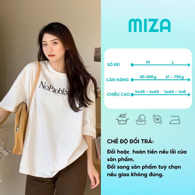 Áo cotton nữ nam unisex thun tay lỡ sweater ulzzang phông đen cotton oversize form rộng in hình cool ngầu NO PROBLEM