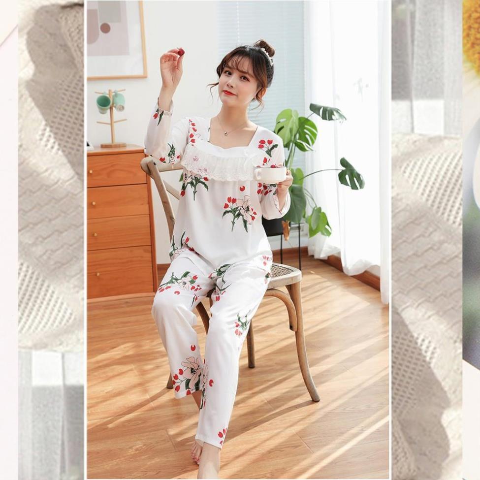 Đồ bộ mặc nhà hoạ tiết dễ thương - Bộ Đồ Ngủ Tay Dài mềm mại - Kiểu Dáng Đáng Yêu B50