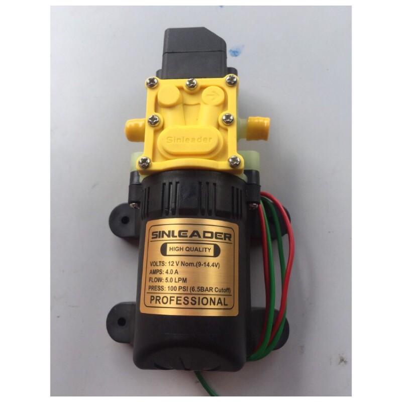 Bơm tăng áp mini 12V lưu lượng 5l/phút bơm tự ngắt khi khoá nước đầu ra tặng kèm lọc rác mini siêu tiện
