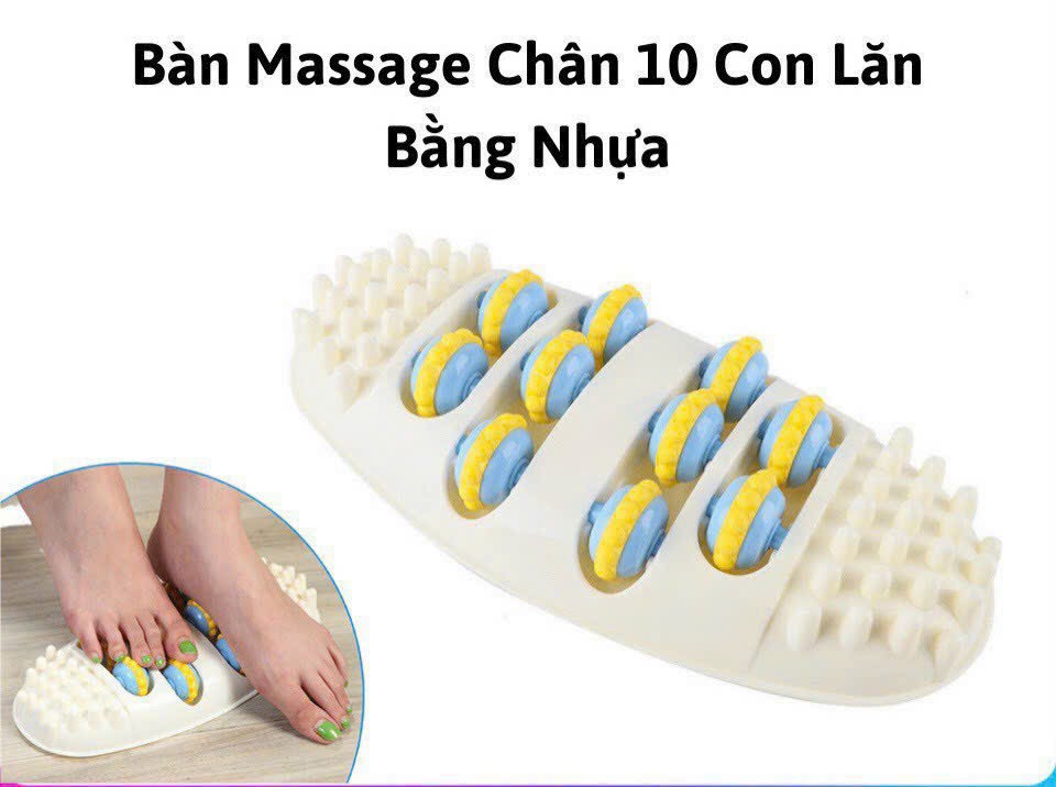 Dụng Cụ Massage Bàn Chân (10 BI)- Dụng Cụ Lăn Mát Xa Chân Thư Giãn Giảm Căng Thẳng Thúc Đẩy Lưu Thông Máu - HÀNG CHÍNH HÃNG MINIIN