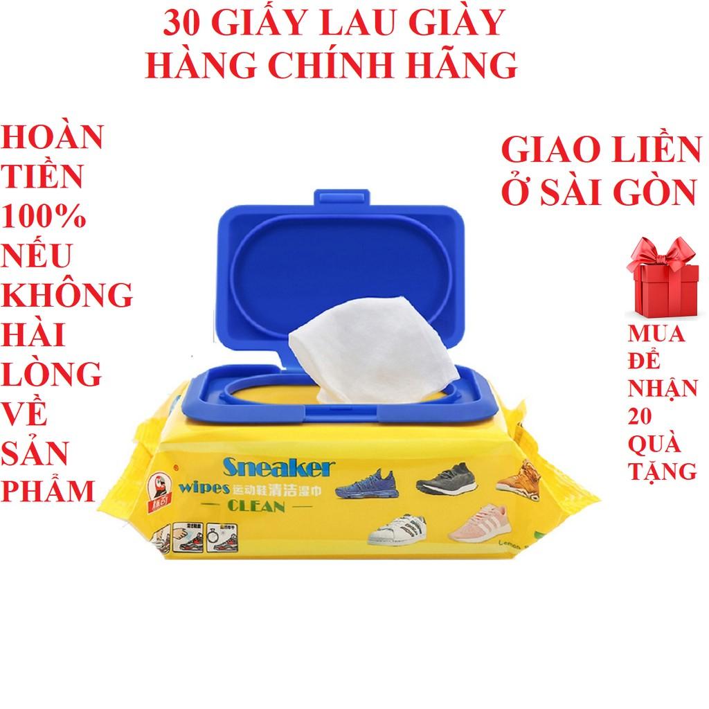 Giấy lau giày khăn lau giày giấy lau giày thần thánh khăn giấy lau giày 30 cái hàng chính hãng