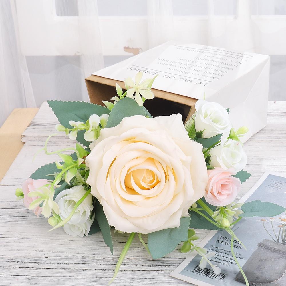 Hoa hồng nhân tạo Mùa xuân Pháp Trang trí nhà cửa Tự làm đồ handmade