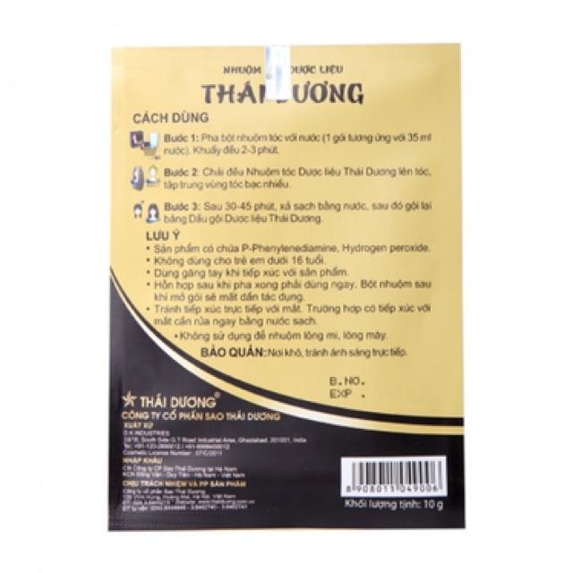 Nhuộm tóc dược liệu Thái Dương (5 gói x 10g)