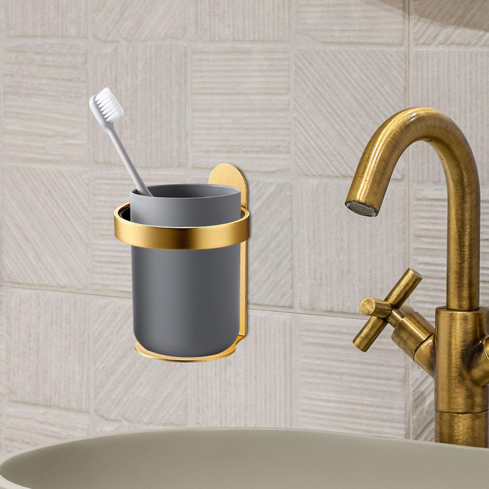 Toothbrush Holder Storage Rack Shampoo Dispenser Bottle Rack Save Space Toothpaste Storage Rack for Bathroom Kitchen