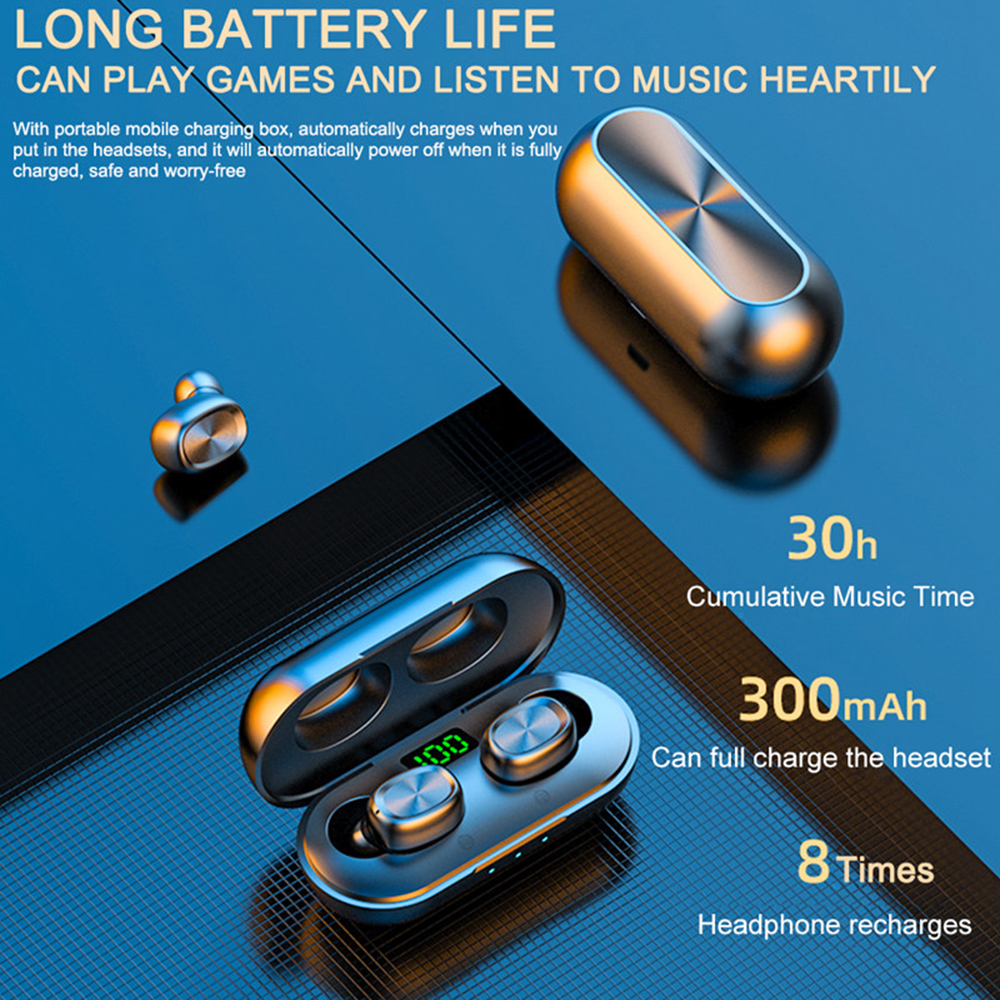 Tai Nghe Nhét Tai Không Dây TWS Bluetooth 5.0 Với Mic Nhấc Tai Nghe Ghép Nối Tự Động