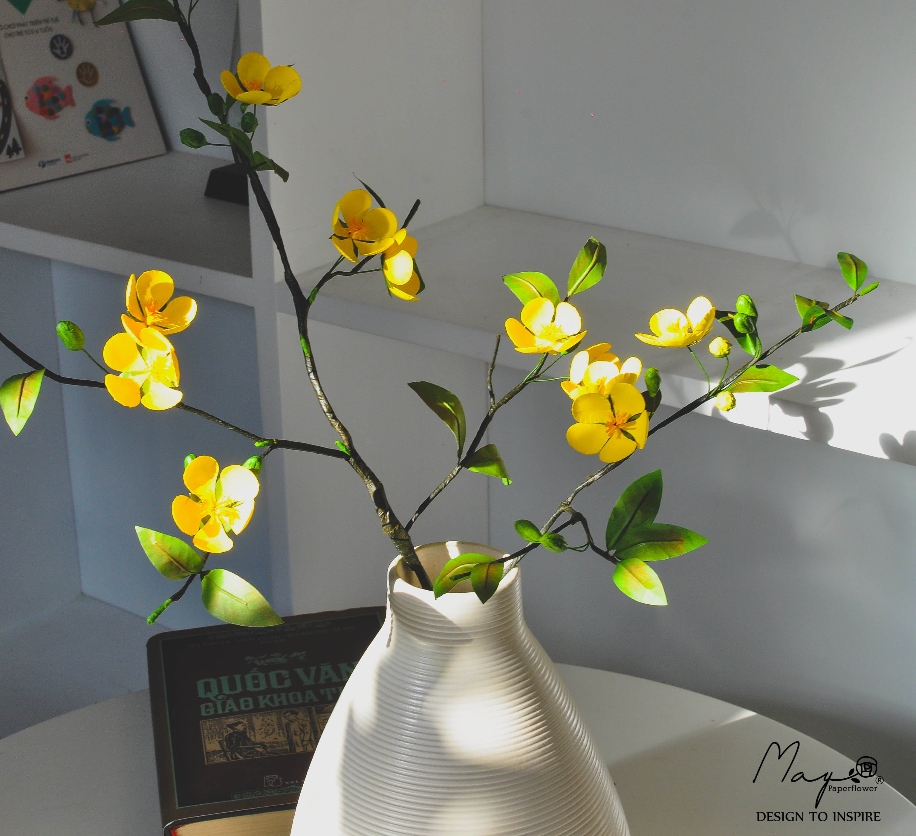 Hoa giấy handmade trang trí Tết, Cành Hoa Mai handmade , Maypaperflower - hoa giấy nghệ thuật, hoa cắm bình, decor nhà ở