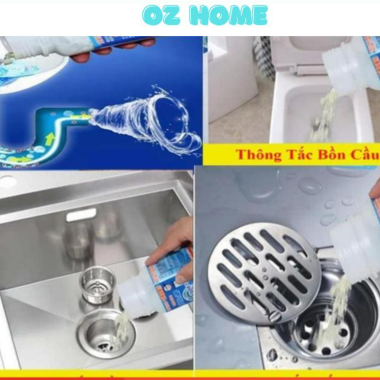 Bột thông tắc cống, Toilet, Bồn rửa bát, Chậu rửa mặt – Xử lý tắc nghẽn đường ống, bồn cầu cực mạnh , Khử mùi hôi