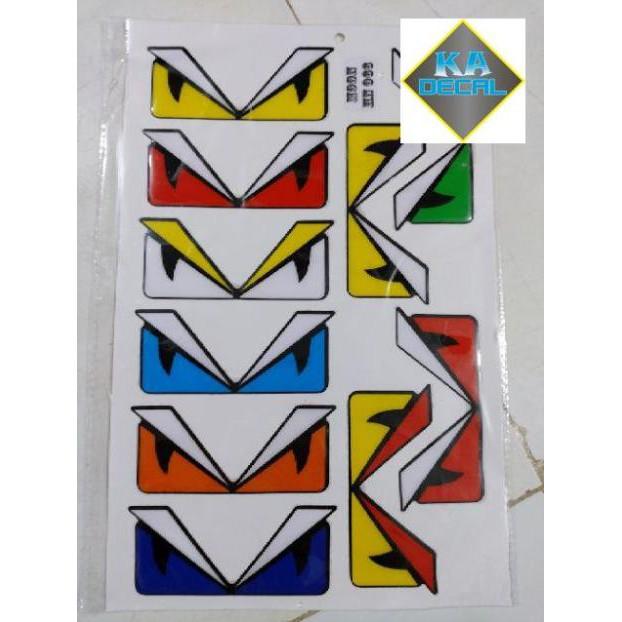 Tem logo sticker mắt khủng long nổi