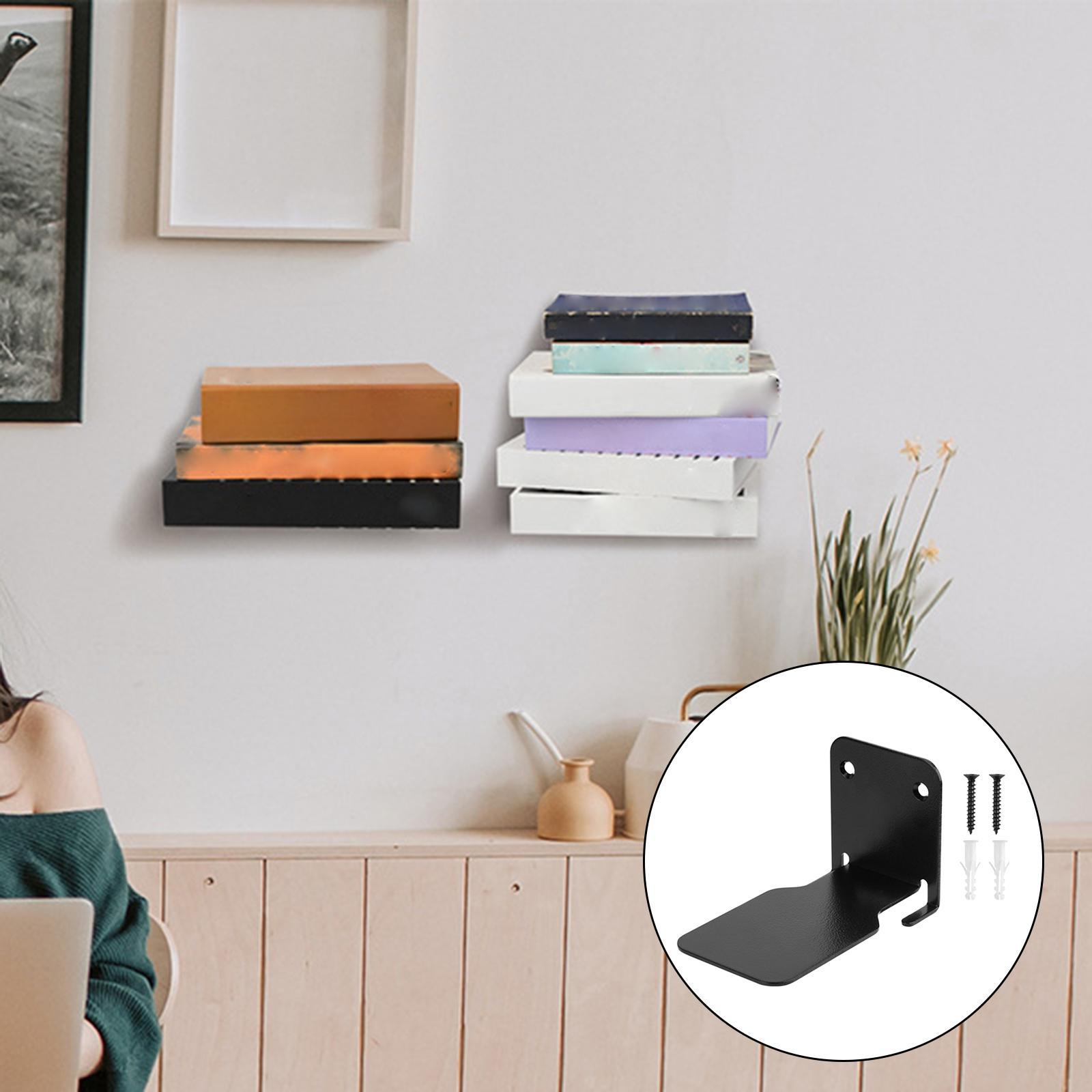 Heavy Duty Floating Bookshelf Invisible Holder Book Organizer Metal Shelves Wall Ledge for Living Room Office Nursery Library Classroom