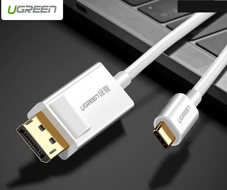 Ugreen UG40420MM139TK 1.5M màu Trắng Cáp chuyển đổi TYPE C sang DISPLAYPORT dương - HÀNG CHÍNH HÃNG