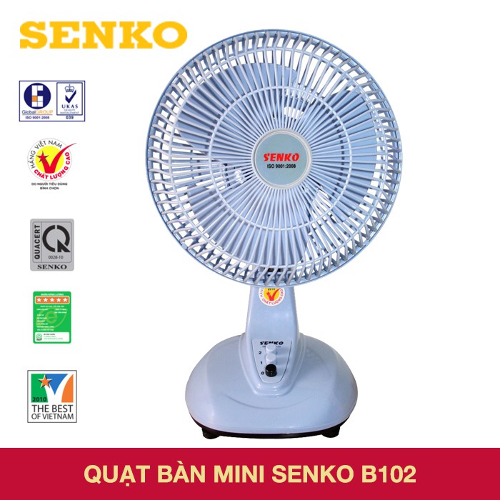 Quạt Bàn Senko B102 - Giao Màu Ngẫu Nhiên - Hàng Chính Hãng