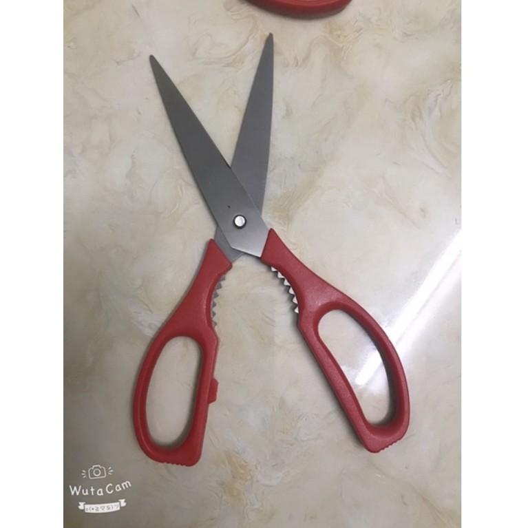Kéo răng cưa đỏ loại 1 vừa đẹp vừa bền vừa rẻ, kéo làng nghề sắc bén,