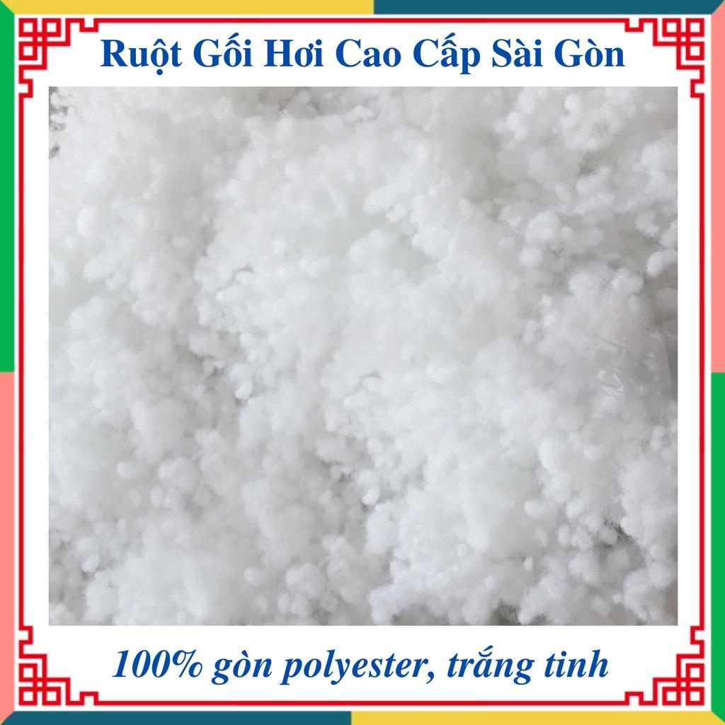 Ruột Gối Hơi Nằm Polly Cotton Trắng, Bộng Gòn Tinh Khiết