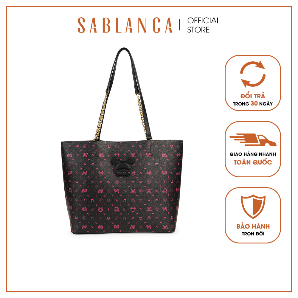 Túi Tote nữ cỡ lớn họa tiết monogram SABLANCA TO0086