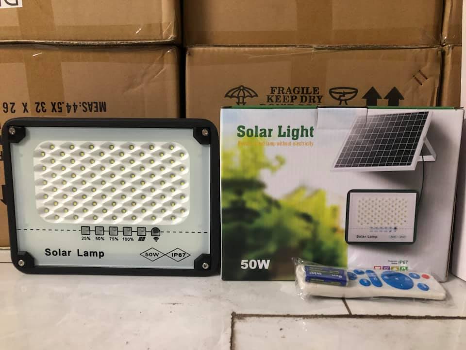 Đèn Năng Lượng Mặt Trời 50W- Đèn Chống Lóa 50W | Sản phẩm sử dụng 100% năng lượng mặt trời, có điều khiển từ xa tiện lợi và thông minh