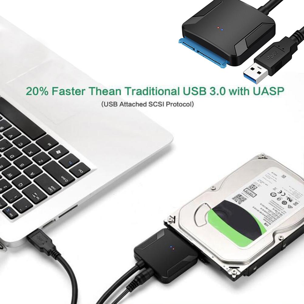 USB 3.0 to SATA Hard Drive Converter Cable Compatible with 2.5'' 3.5'' HDD SSD
