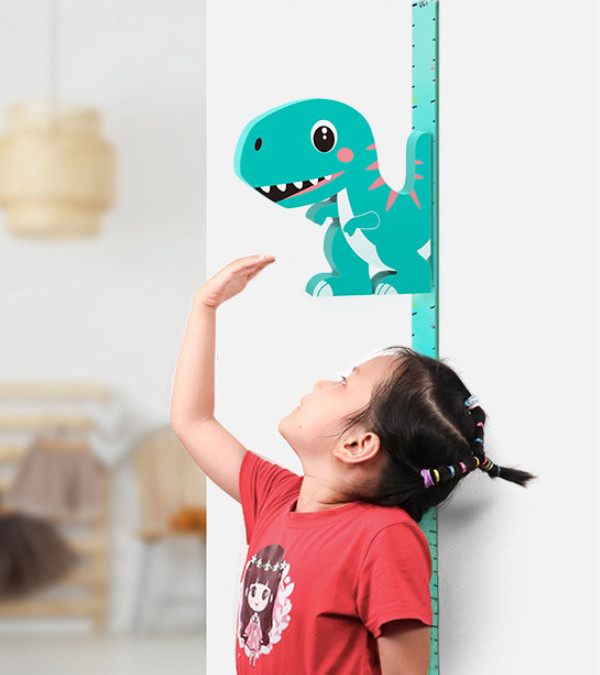Giấy dán tường trang trí kiêm đo chiều cao cho bé hình khủng long Dino Height Kids