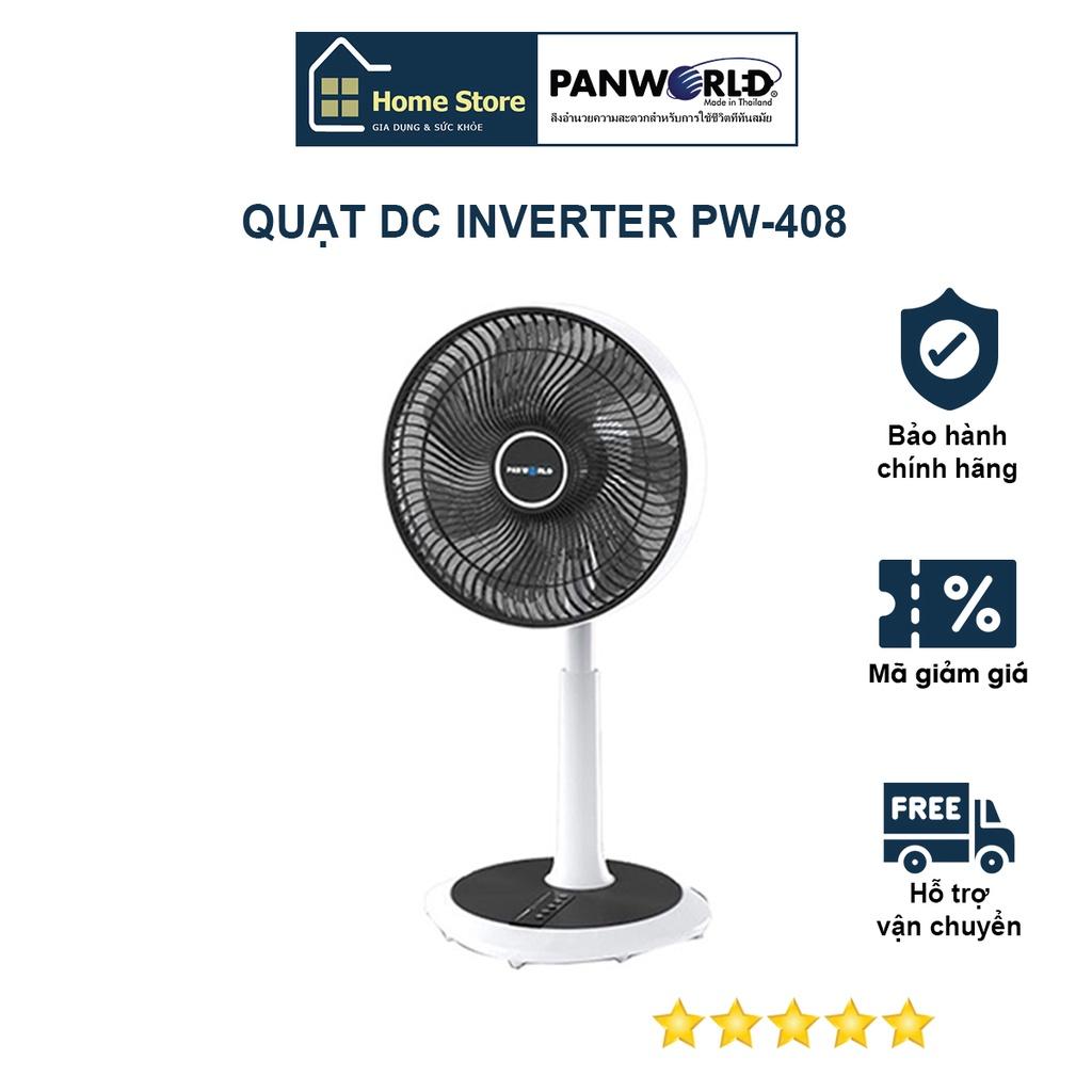 Quạt DC Panworld PW-408 động cơ Inverter êm ái điều khiển từ xa màu trắng - Hàng chính hãng