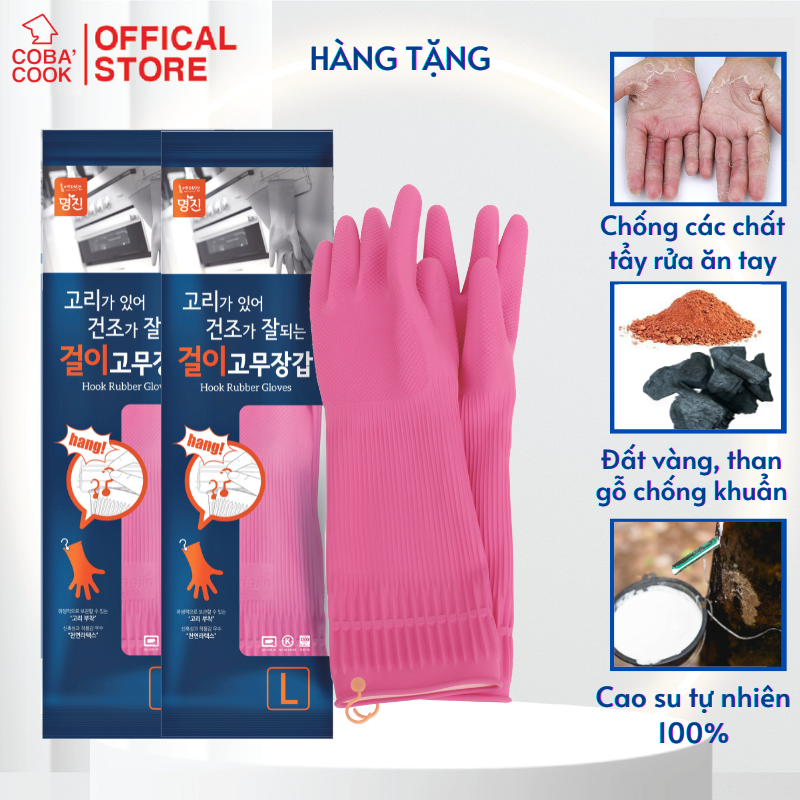 [HÀNG TẶNG] Bộ 2 Đôi Găng Tay Cao Su Có Móc Treo Size L-39cm