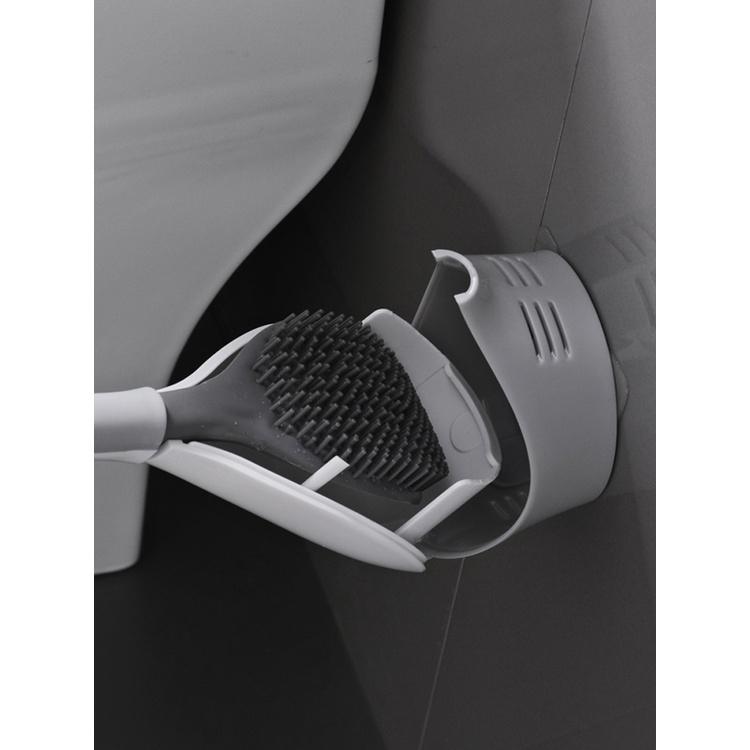Bàn chải chà nhà vệ sinh/ bồn cầu bằng silicon không góc chết tiện dụng