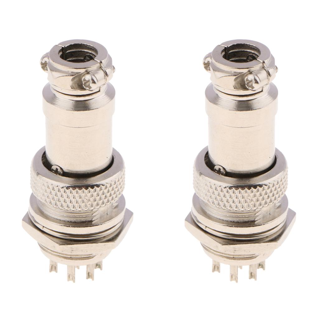 GX16-8Pins Kẽm Hợp Kim Bảng Điều Khiển Gắn Hình Tròn Hàng Không Kết Nối Cáp Cắm Ổ Cắm 2 Gói