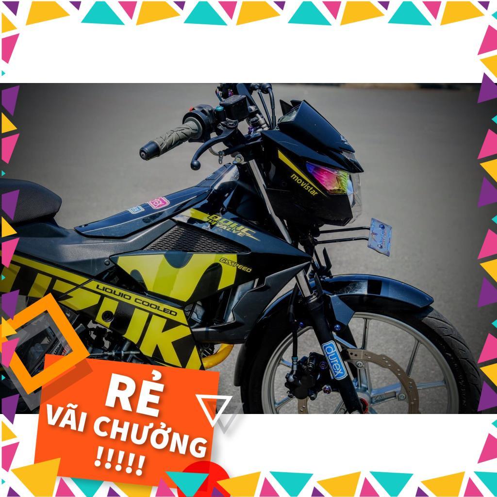 Tem Rời Raider FI Mẫu Movistar Vàng Đen Chữ Satria