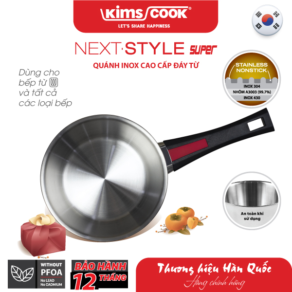 Quánh Next Style Super inox 3 lớp đáy từ Kims Cook