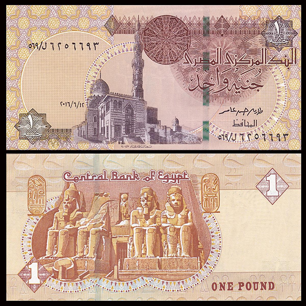 Tiền Egypt 1 Pound Ai Cập sưu tầm , tiền châu Phi , Mới 100% UNC - PASA House