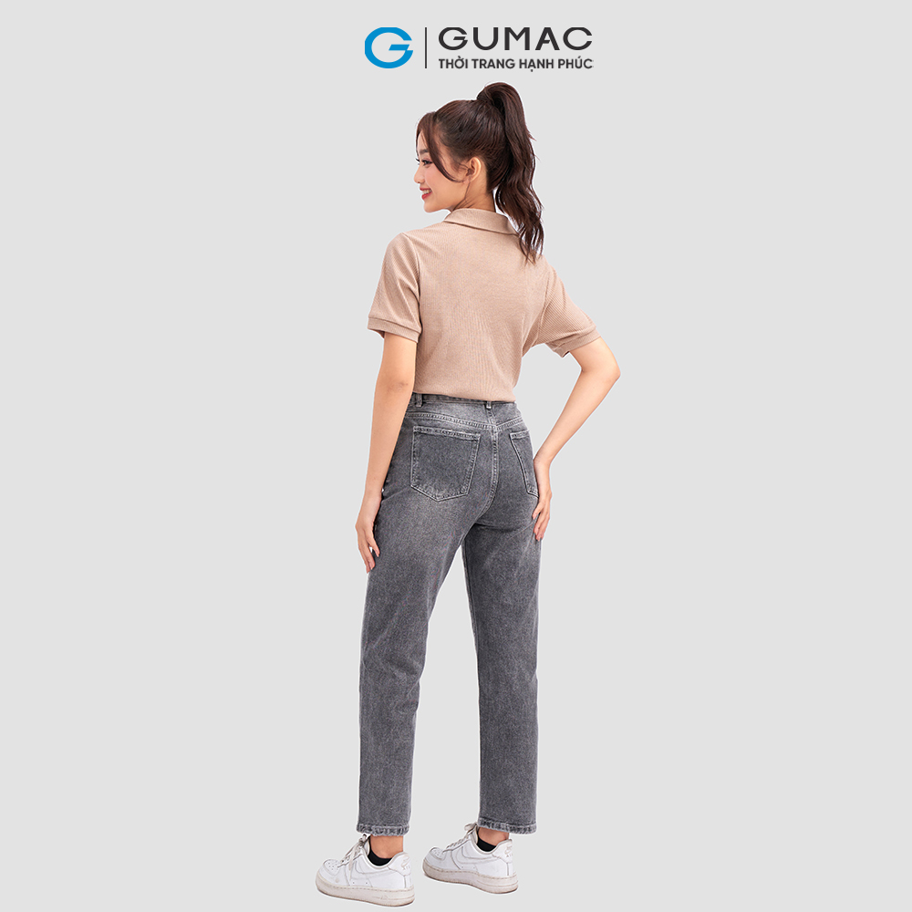 Áo polo GUMAC ATC11044 khóa kéo trẻ trung