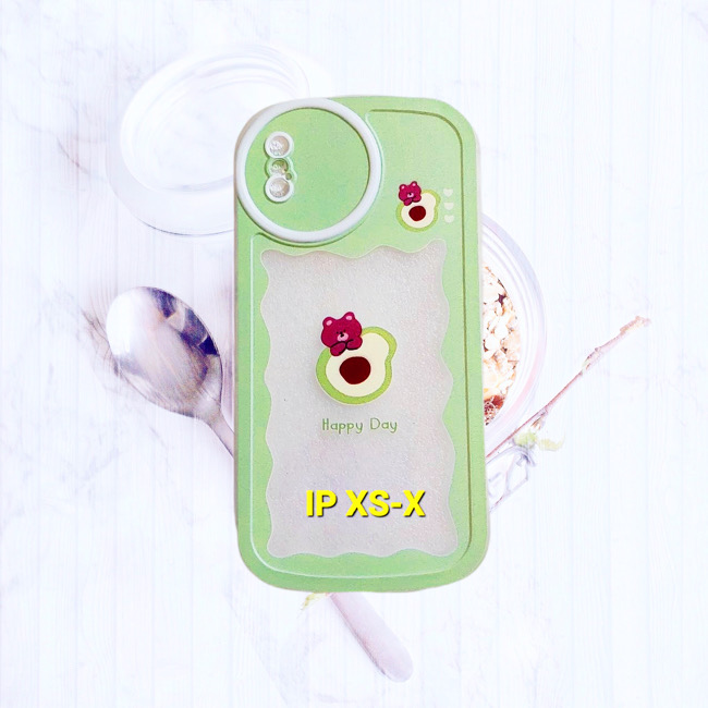 Ốp Điện Thoại Mềm Chống Sốc Trong Suốt Viền Xanh Dễ Thương Dành Cho IPHONE XS/X