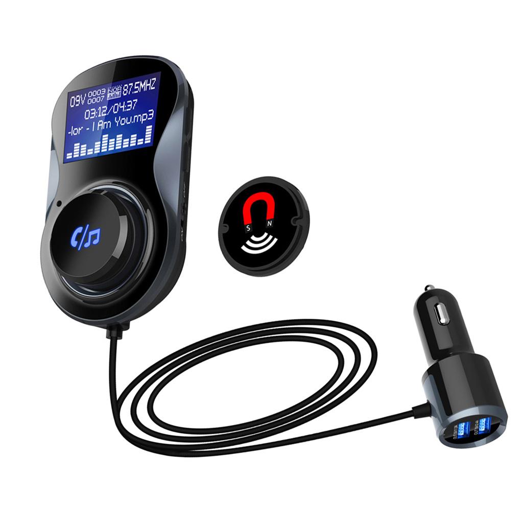 Bluetooth Handsfree Car Kit MP3 Player FM-Transmitter Radio 2xUSB Charger
