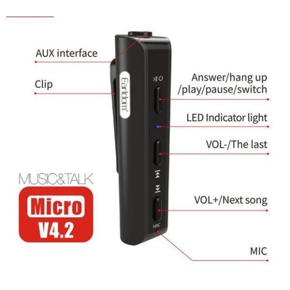 Bộ thu bluetooth cho loa M37, thiết bị usb nhận bờ lu tút không dây có pin sạc cho loa đài mixer tai nghe, tặng tai nghe