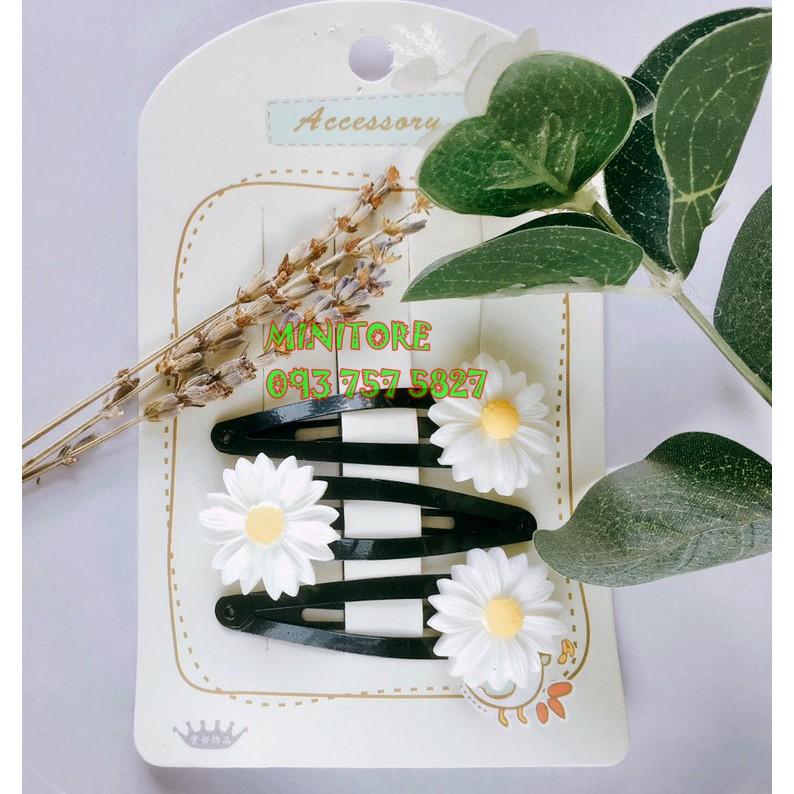 Set 3 cái kẹp tóc hoa cúc siêu xinh dễ thương