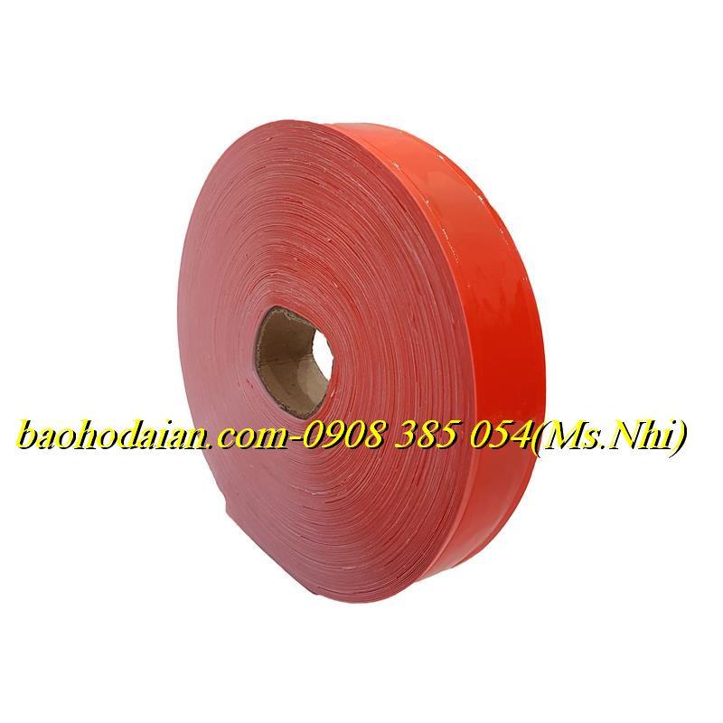 Cuộn phản quang nhựa kiểu trơn 2.5cm x 50m may đính kèm quần áo- Hình thật