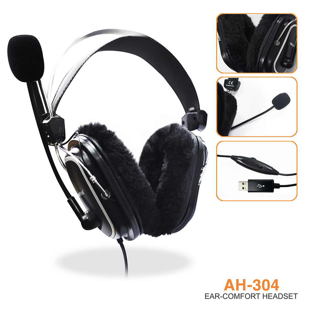 Tai Nghe Chụp Tai SoundMax AH-304 | Wired Headset SoundMax AH304 , Âm Thanh Sống Động, Thiết Kế Ôm Trọn Tai, Micro Xoay Gập, Bảo Hành 12 Tháng - Hàng Chính Hãng