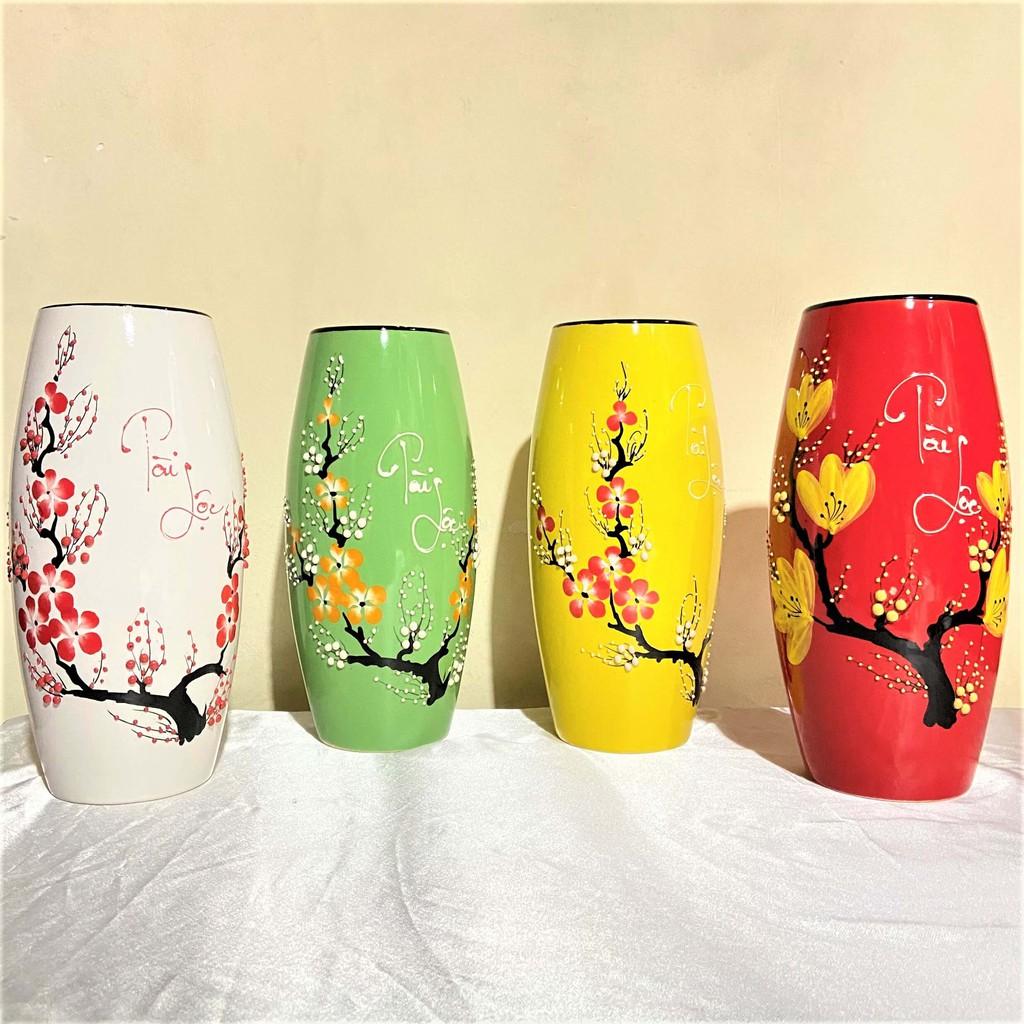 Bình Bông Sứ Cắm Hoa Tài Lộc Cao 27cm