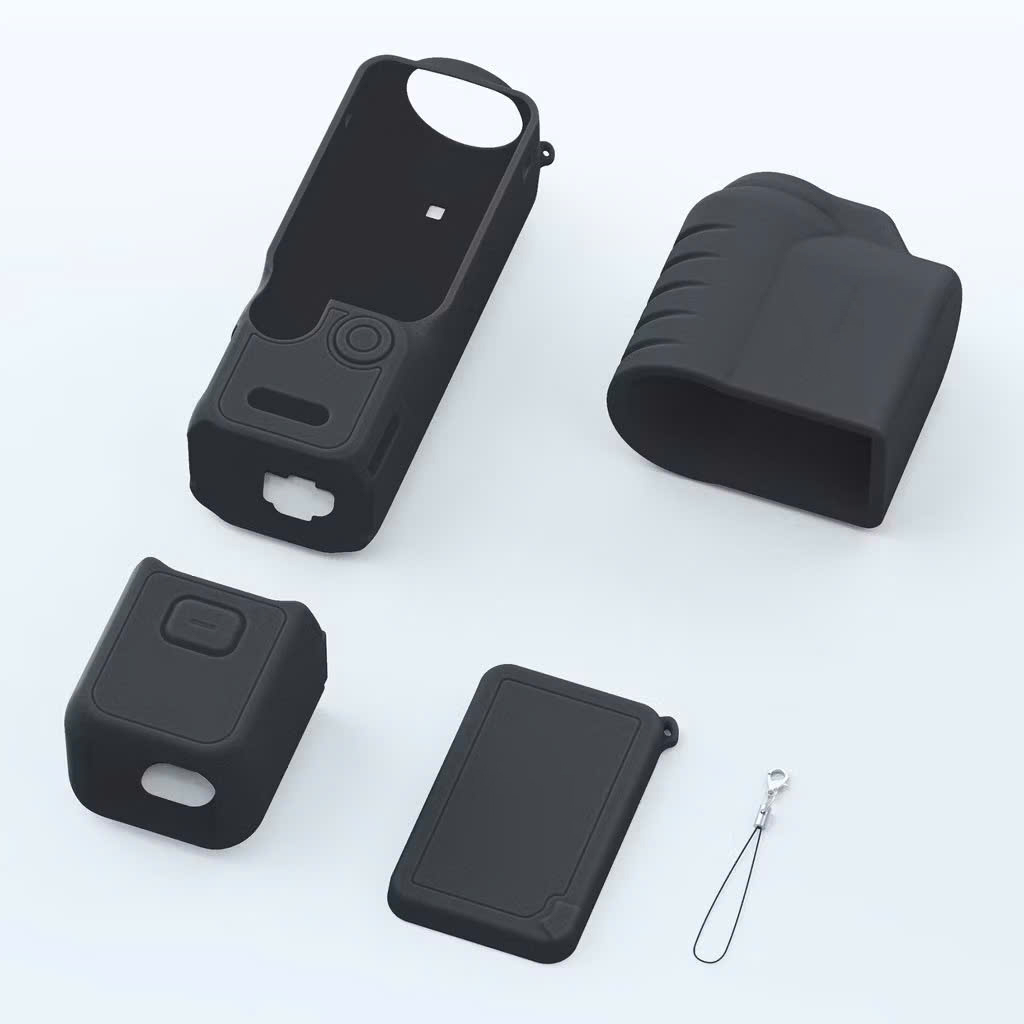 Ốp silicon bảo vệ DJI Osmo Pocket 3 4 combo Tay Cầm Máy Ảnh Gimbal Vỏ Chống Trầy Xước Vỏ Bảo Vệ Mềm Nắp ống kính - HÀNG CHÍNH HÃNG