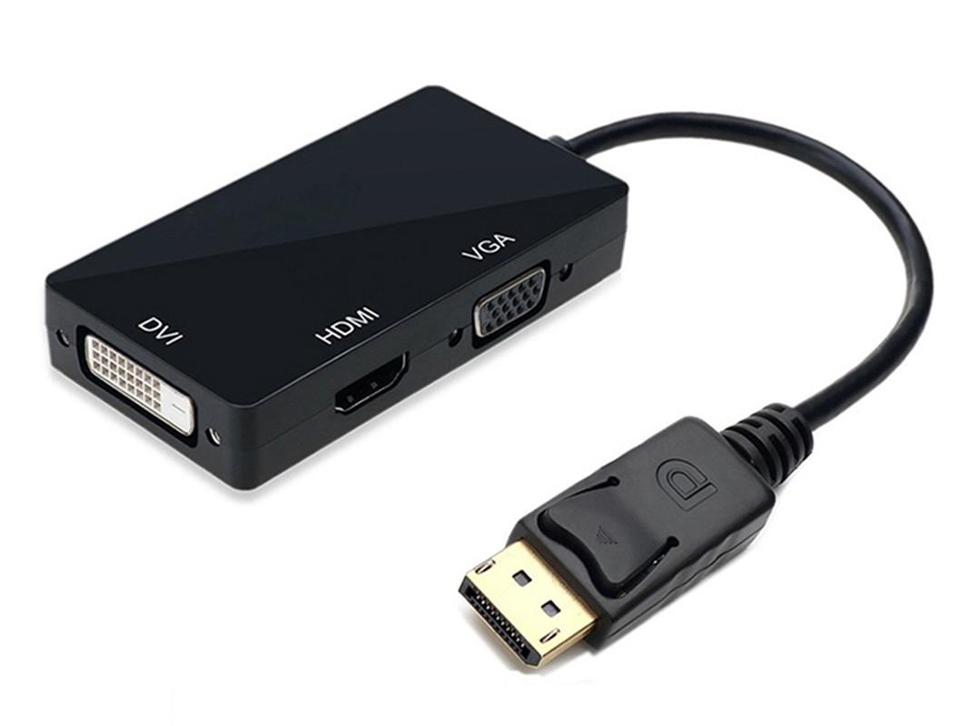 DisplayPort DP đến HDMI tương thích DVI VGA Bộ chuyển đổi 1080p Hiển thị đầu nối Port Port cho máy tính xách tay máy chiếu PC máy tính xách tay HDTV