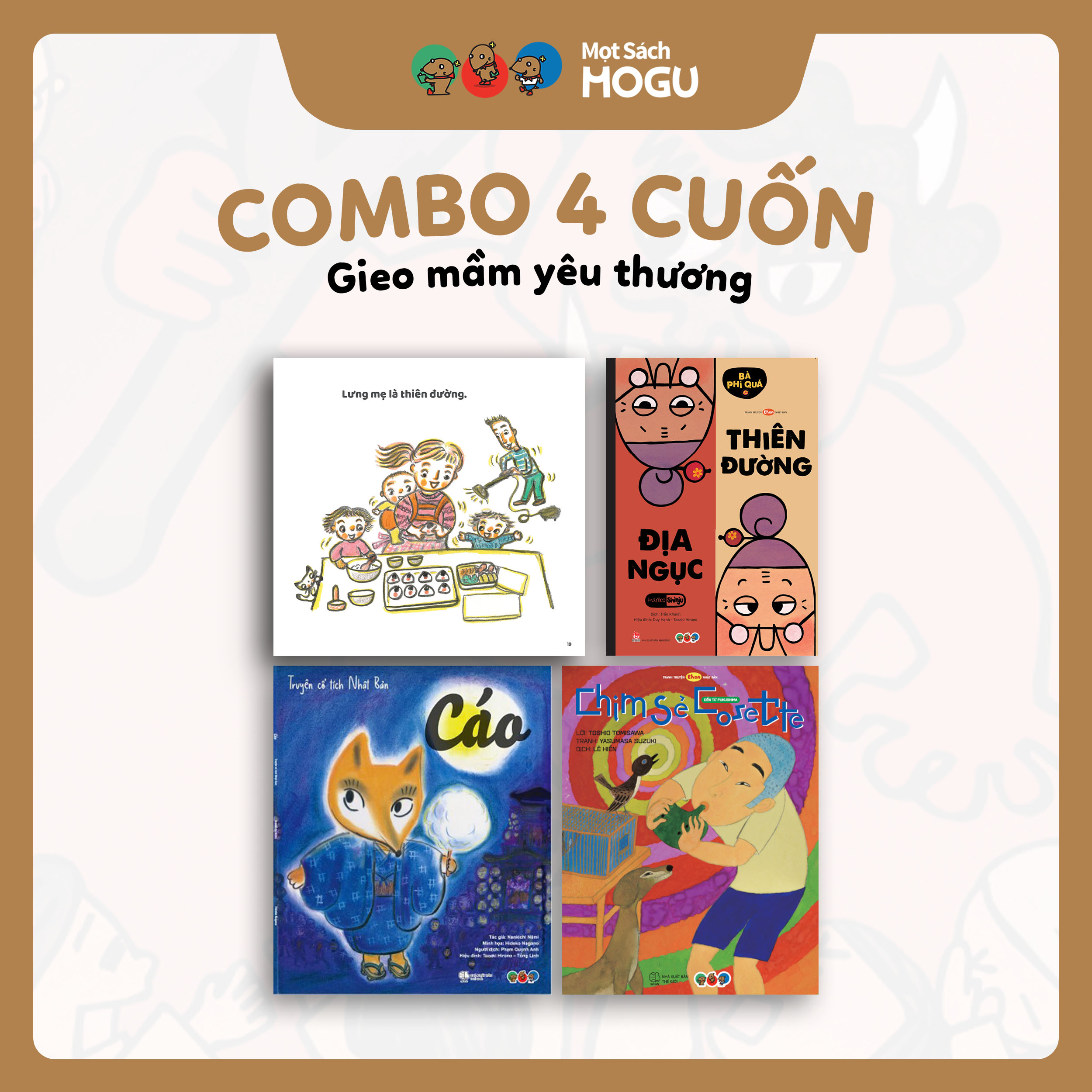 Truyện Ehon bé 3-4-5 tuổi - Bộ 4 cuốn Gieo mầm yêu thương