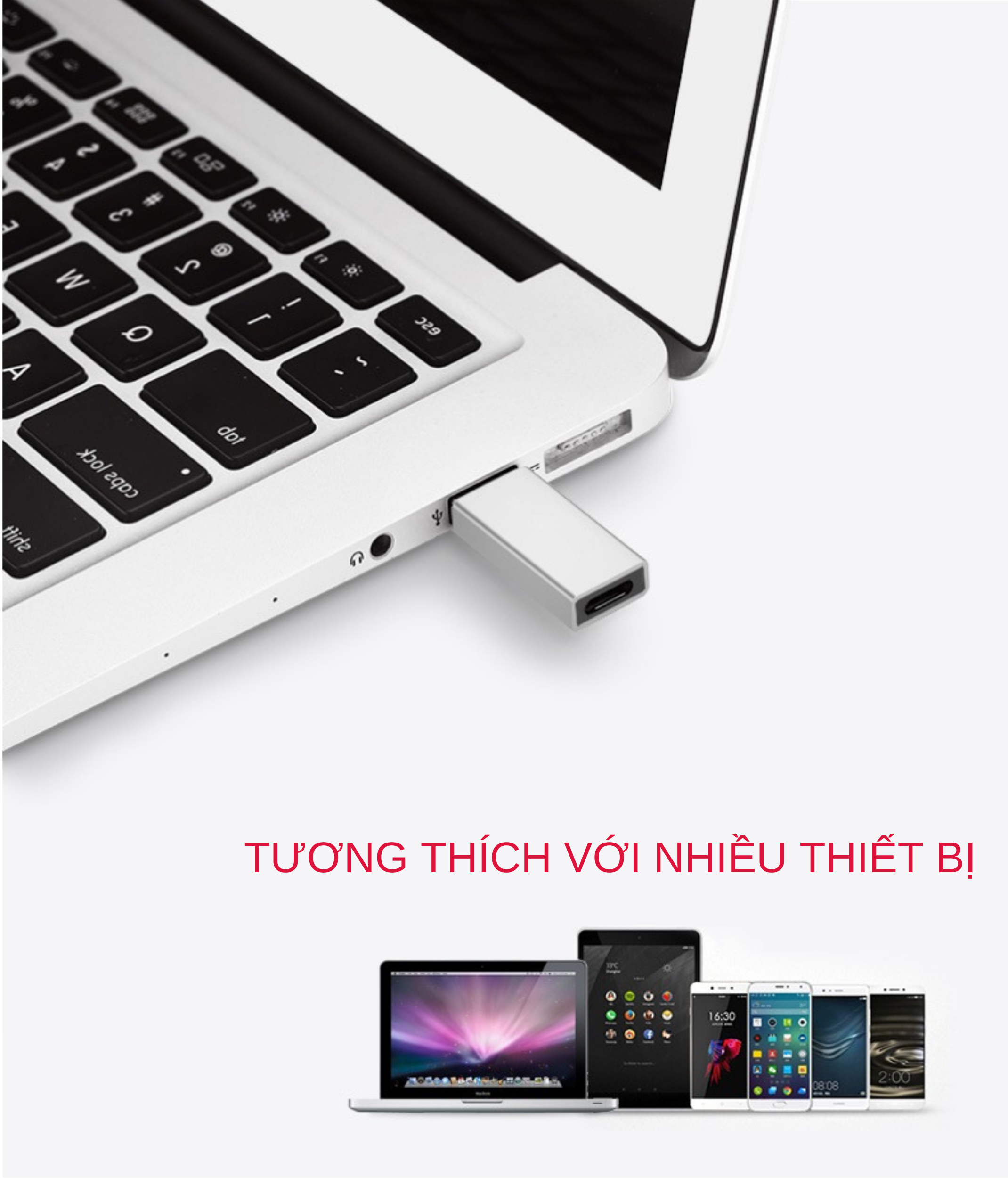 Đầu chuyển OTG USB Type C sang USB Full size Type-C Male to USB Female - Hàng Nhập Khẩu - Giao Màu Ngẫu Nhiên