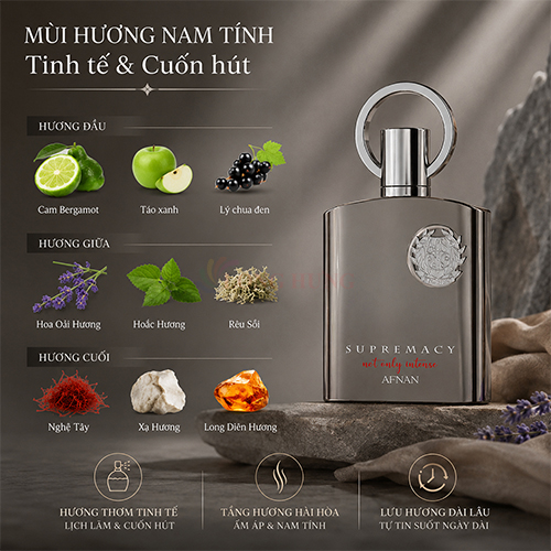 Nước hoa Afnan Supremacy Not Only Intense EDP (100ml) - Hàng chính hãng