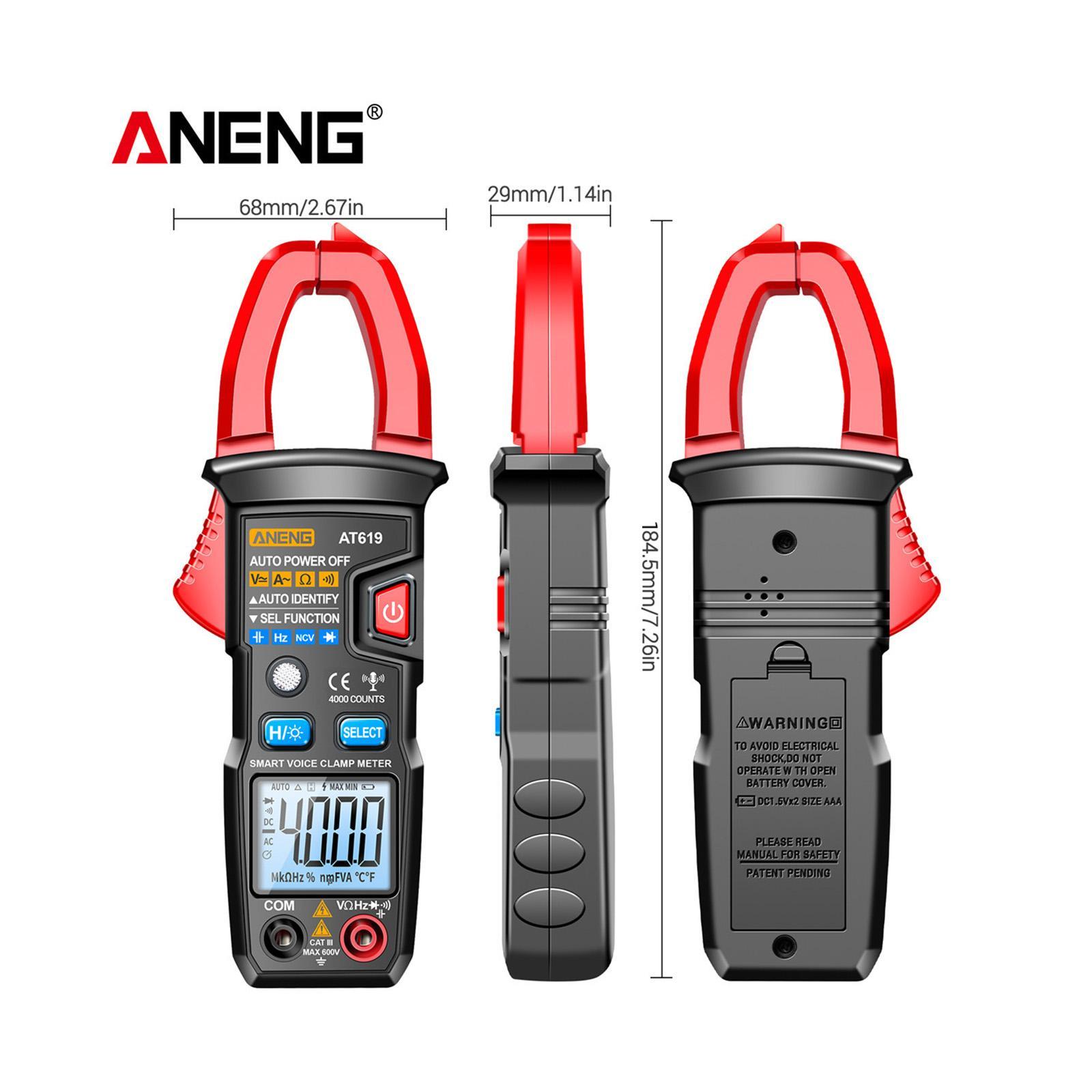 Digital Clamp Meter Voltage Tester Tester Digital Clamp Meter Multimeter 4000 Counts Multimeter for Automotive Electrician Factories