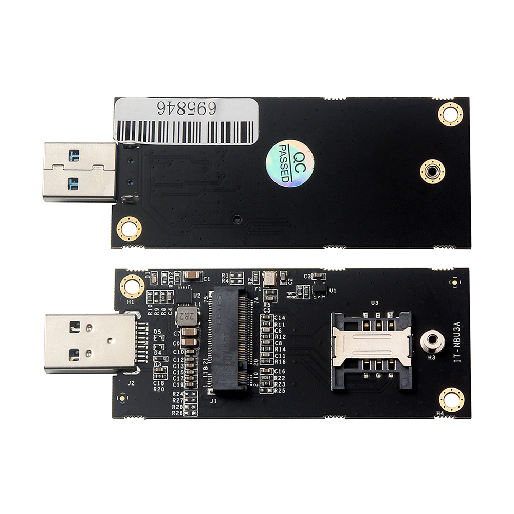 Thẻ chuyển đổi M.2 NGFF sang USB3.0 KEY B sang USB3.0 Bảng phát triển mô-đun với Khe cắm thẻ SIM cho PC