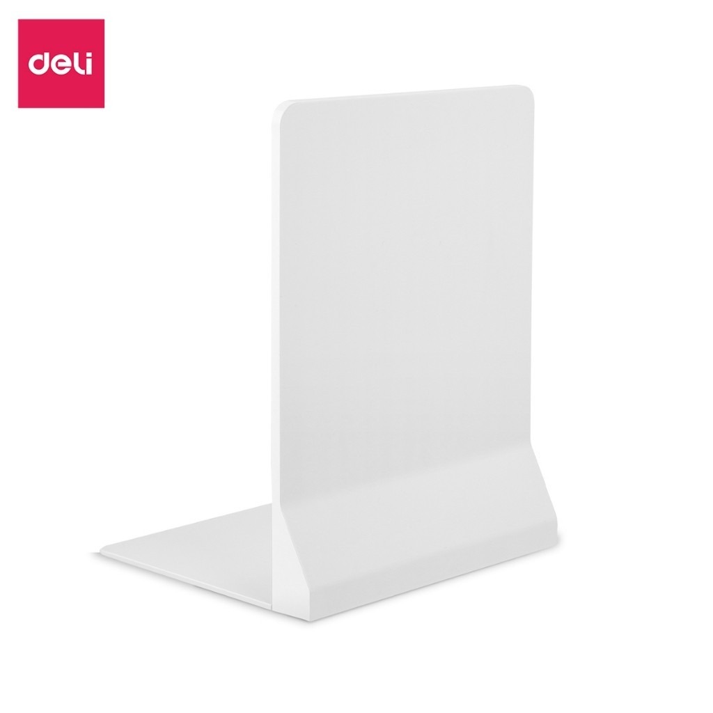 Giá Chặn Sách Bằng Nhựa Deli Kệ Đỡ Sách (Gồm 2 Chiếc) Để Bàn Màu Sắc Pastel Có Đường Gân Chịu Lực Nhỏ Gọn