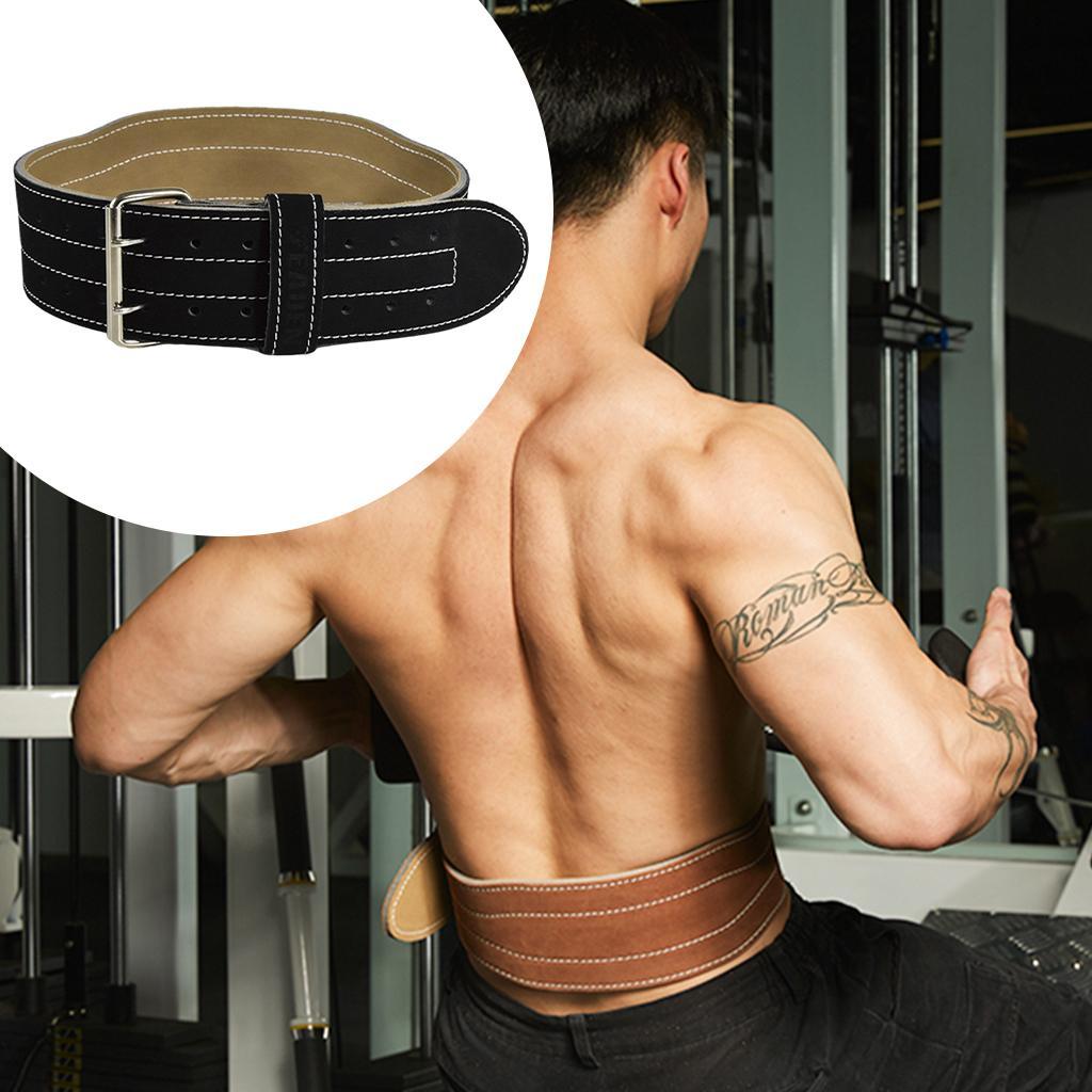 Weight Lifting Belt Training Gym Fitness Bodybuilding Back Support M Black